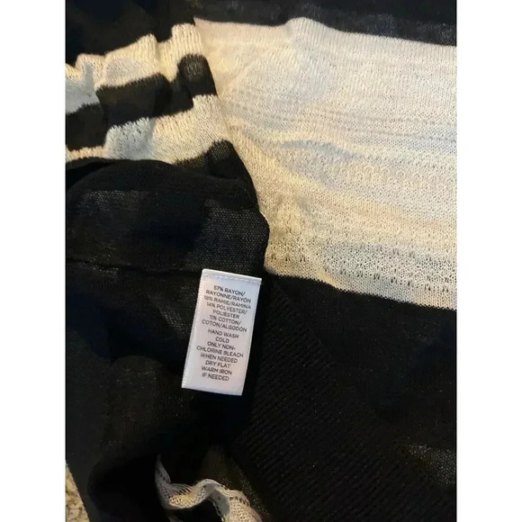 LOU & GREY Black and cream semi sheer top - Picture 3 of 3